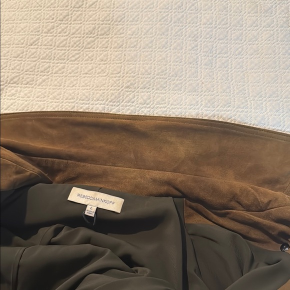 Rebecca Minkoff Dark Olive Green Double-Breasted Trench Coat - Picture 7 of 8